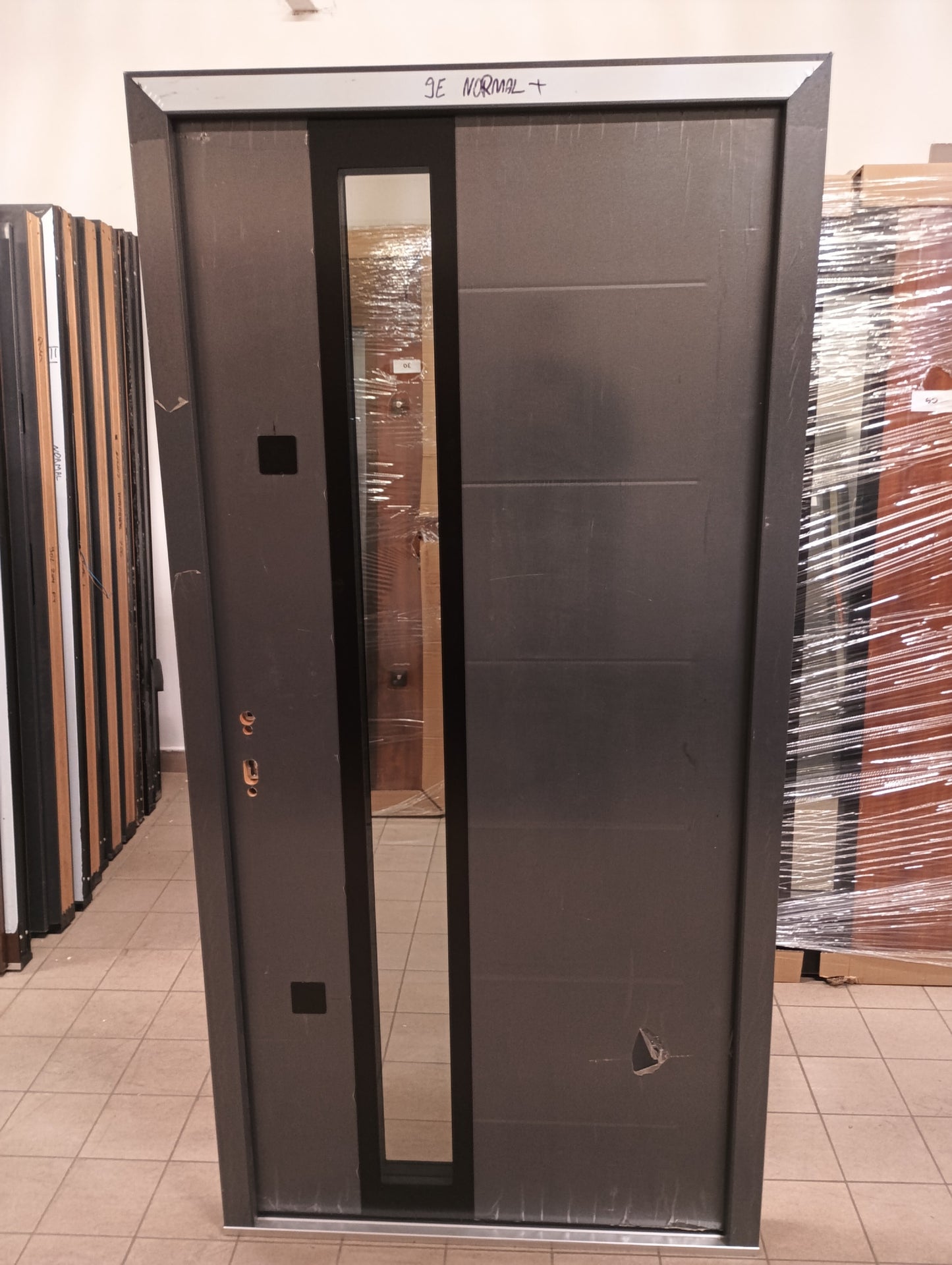 Drzwi zewnętrzne Normal Plus Vento 34B - 2 gatunek kolor ANTRACYT "90" lewe