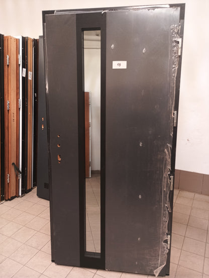 Drzwi zewnętrzne Normal Plus Torino 33 - 2 gatunek kolor ANTRACYT "90" prawe