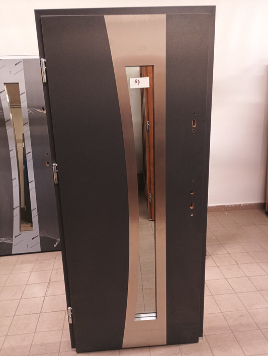 Drzwi zewnętrzne Disting Otello 17B - 2 gatunek kolor ANTRACYT "80" lewe