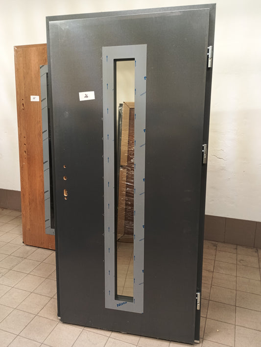 Drzwi zewnętrzne Disting Plus Otello 03 - 2 gatunek kolor ANTRACYT "90" prawe