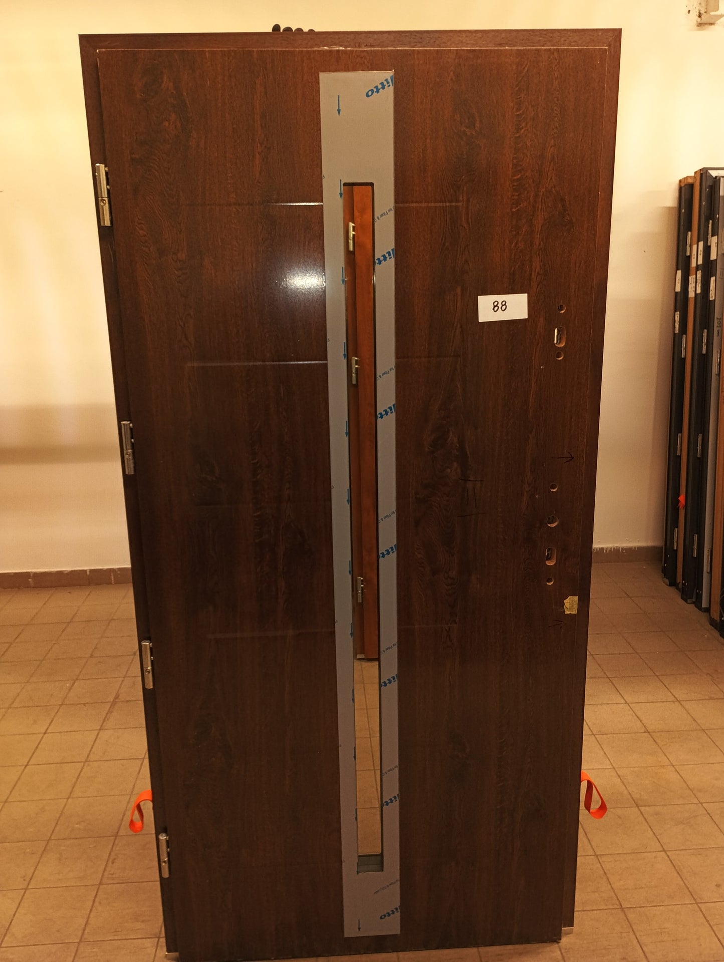 Drzwi zewnętrzne Normal Nicolo 12 - 2 gatunek kolor ORZECH "90" lewe