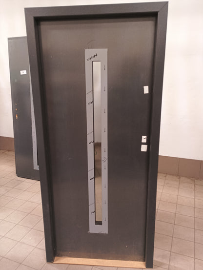 Drzwi zewnętrzne Disting Otello 04 - 2 gatunek kolor ANTRACYT "80" prawe