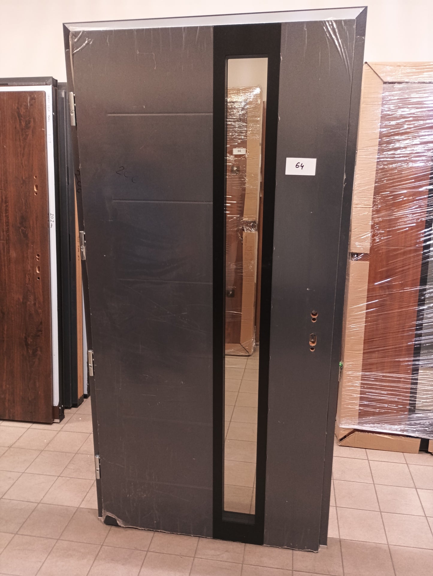 Drzwi zewnętrzne Normal Plus Vento 34B - 2 gatunek kolor ANTRACYT "90" lewe