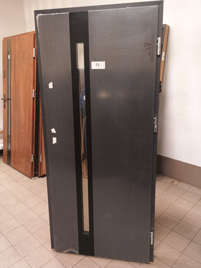 Drzwi zewnętrzne Disting Torino 12B - 2 gatunek kolor ANTRACYT "80" prawe