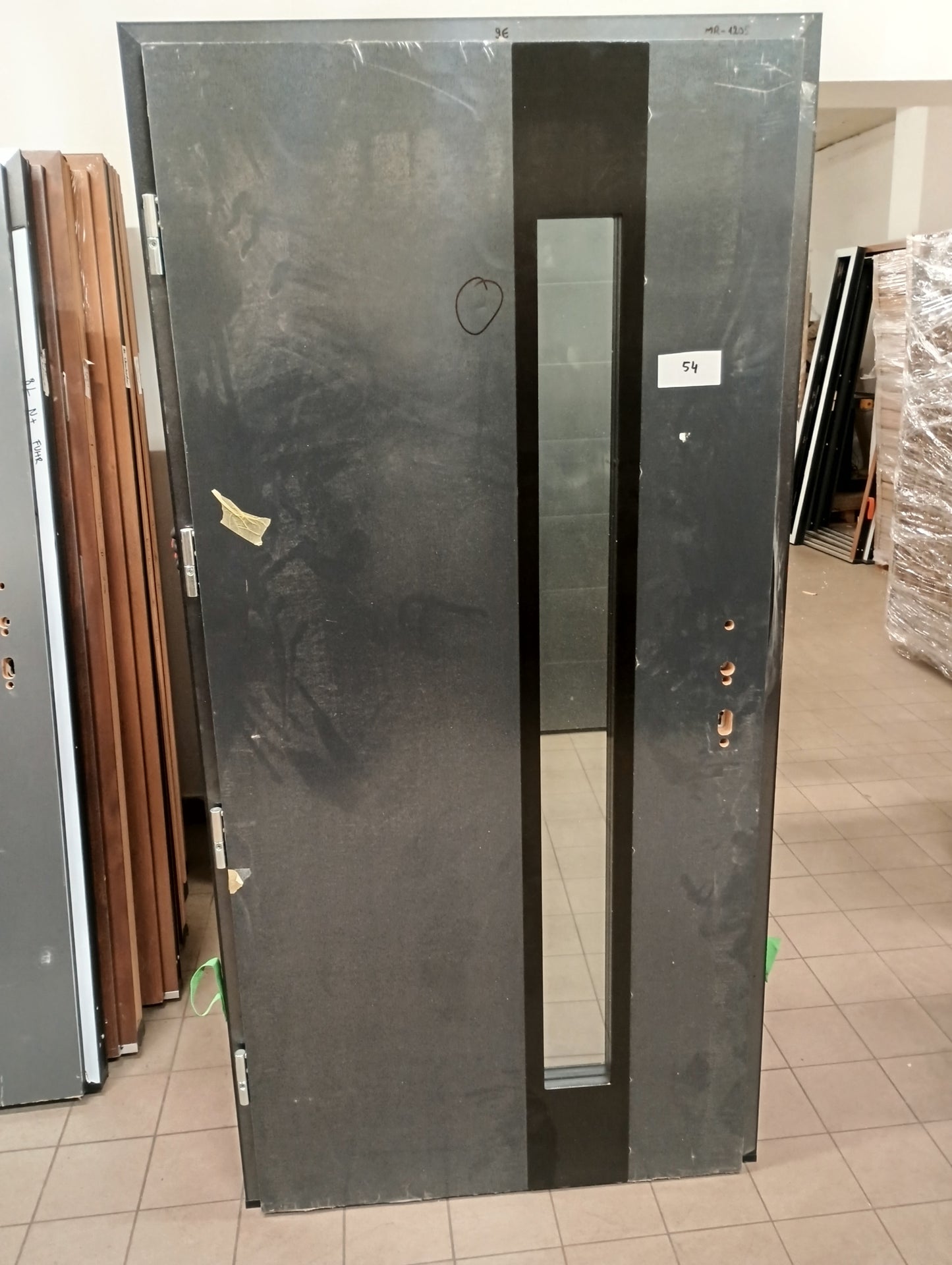 Drzwi zewnętrzne Normal Plus Torino 13B - 2 gatunek kolor ANTRACYT STRUKTURA "90" lewe