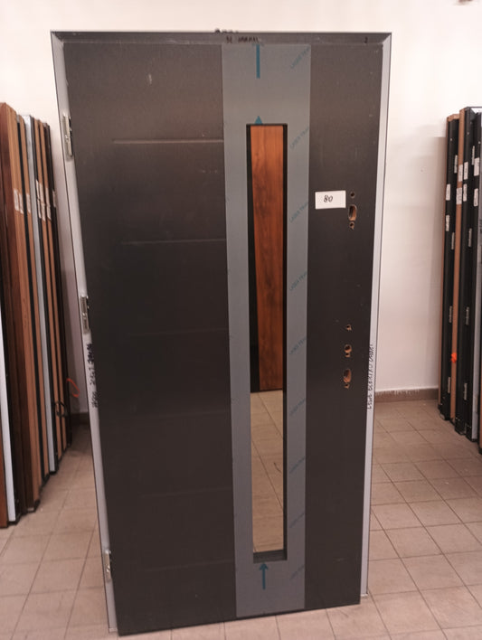 Drzwi zewnętrzne Normal Plus Nicolo 05B - 2 gatunek kolor ANTRACYT "90" lewe