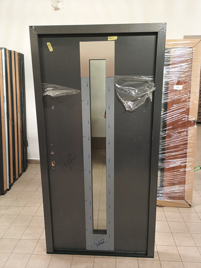 Drzwi zewnętrzne Normal Plus Otello 05 - 2 gatunek kolor ANTRACYT "90" lewe