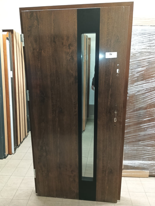 Drzwi zewnętrzne Disting Torino 13B - 2 gatunek kolor ORZECH "90" lewe