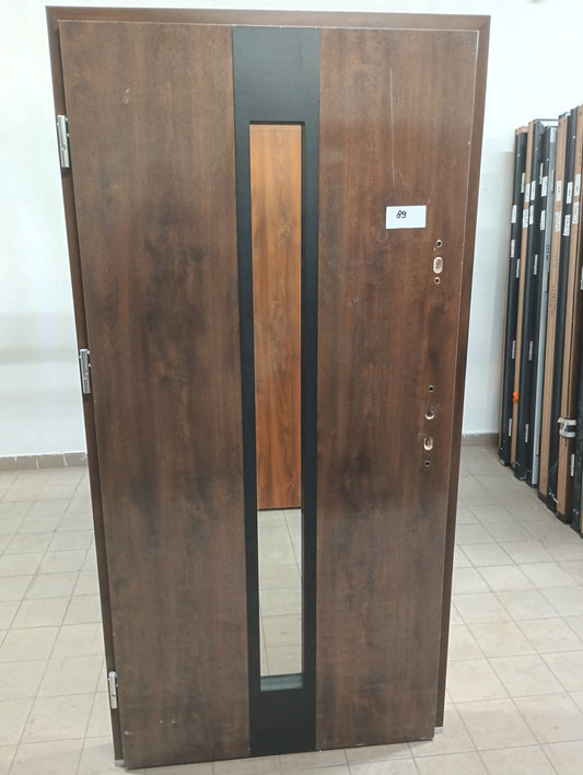 Drzwi zewnętrzne Disting Torino 13 - 2 gatunek kolor ORZECH "90" lewe