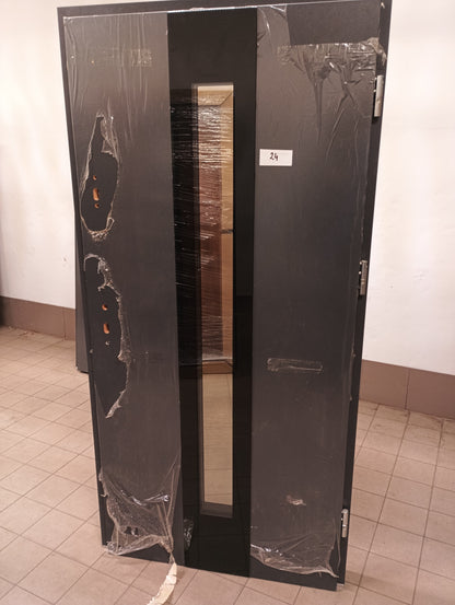 Drzwi zewnętrzne Disting Olivio Glass 03 - 2 gatunek kolor ANTRACYT "90" prawe