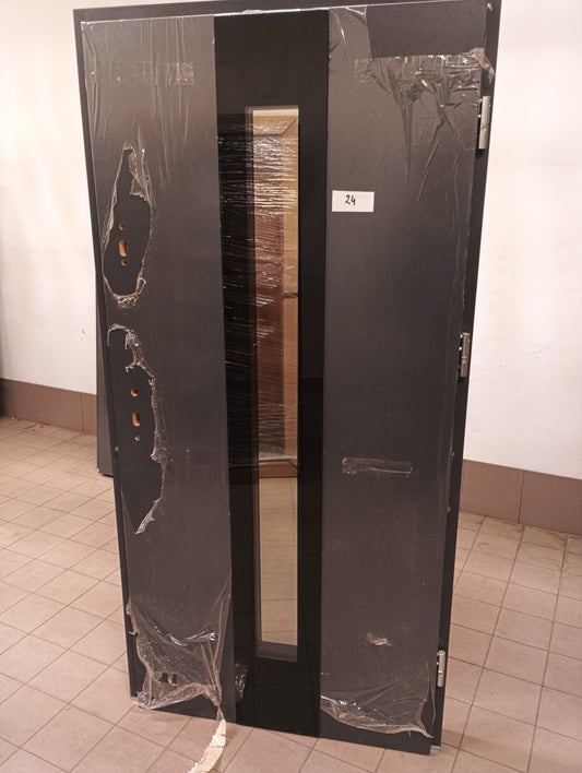 Drzwi zewnętrzne Disting Olivio Glass 03 - 2 gatunek kolor ANTRACYT "90" prawe