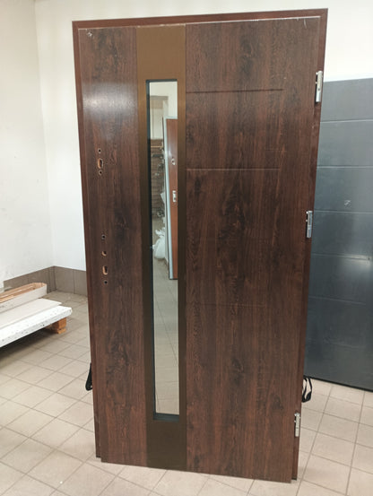 Drzwi zewnętrzne Disting Astre 13B - 2 gatunek kolor ORZECH "90" prawe