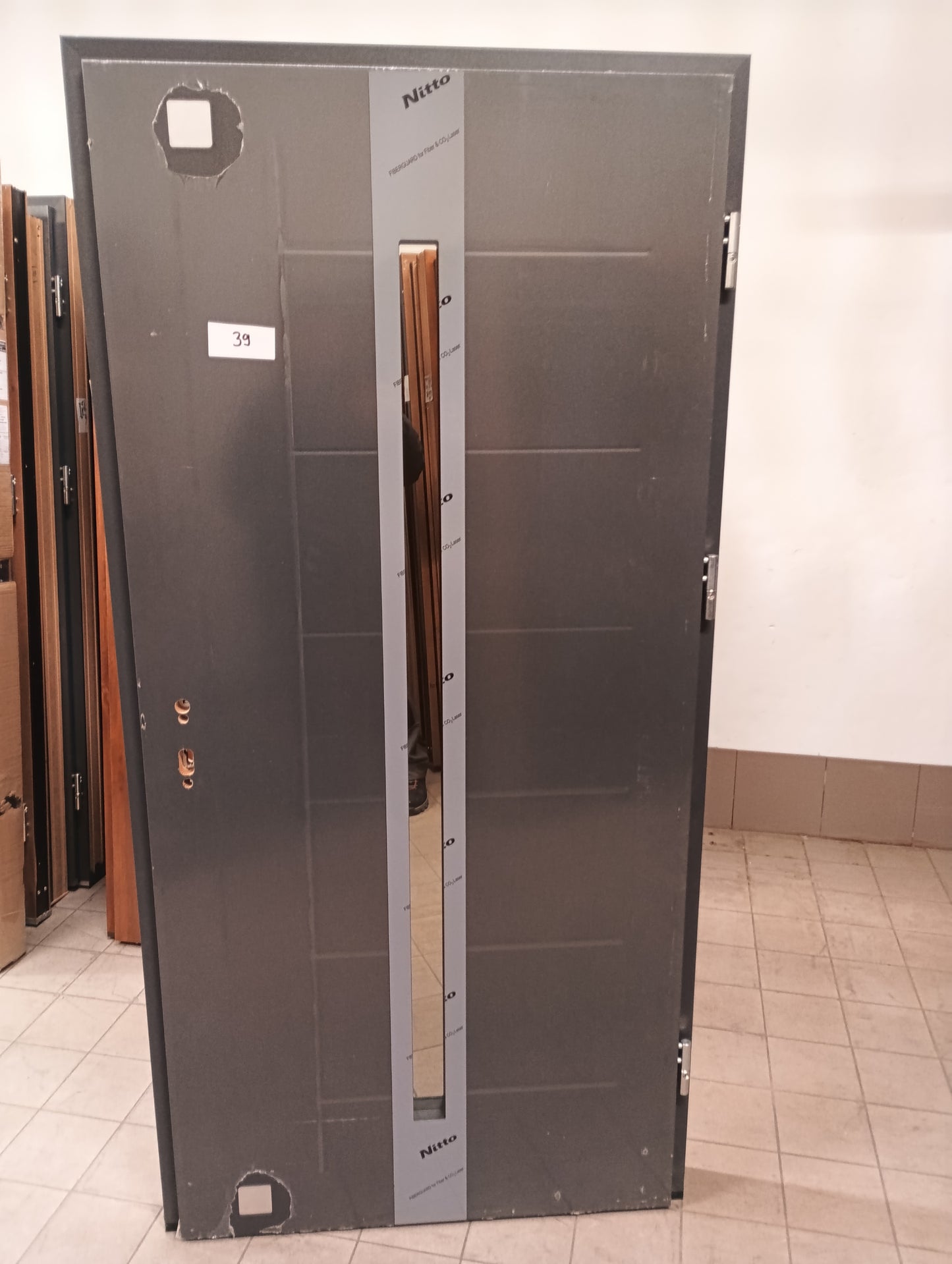 Drzwi zewnętrzne Disting Plus Nicolo 12 - 2 gatunek kolor ANTRACYT "90" prawe