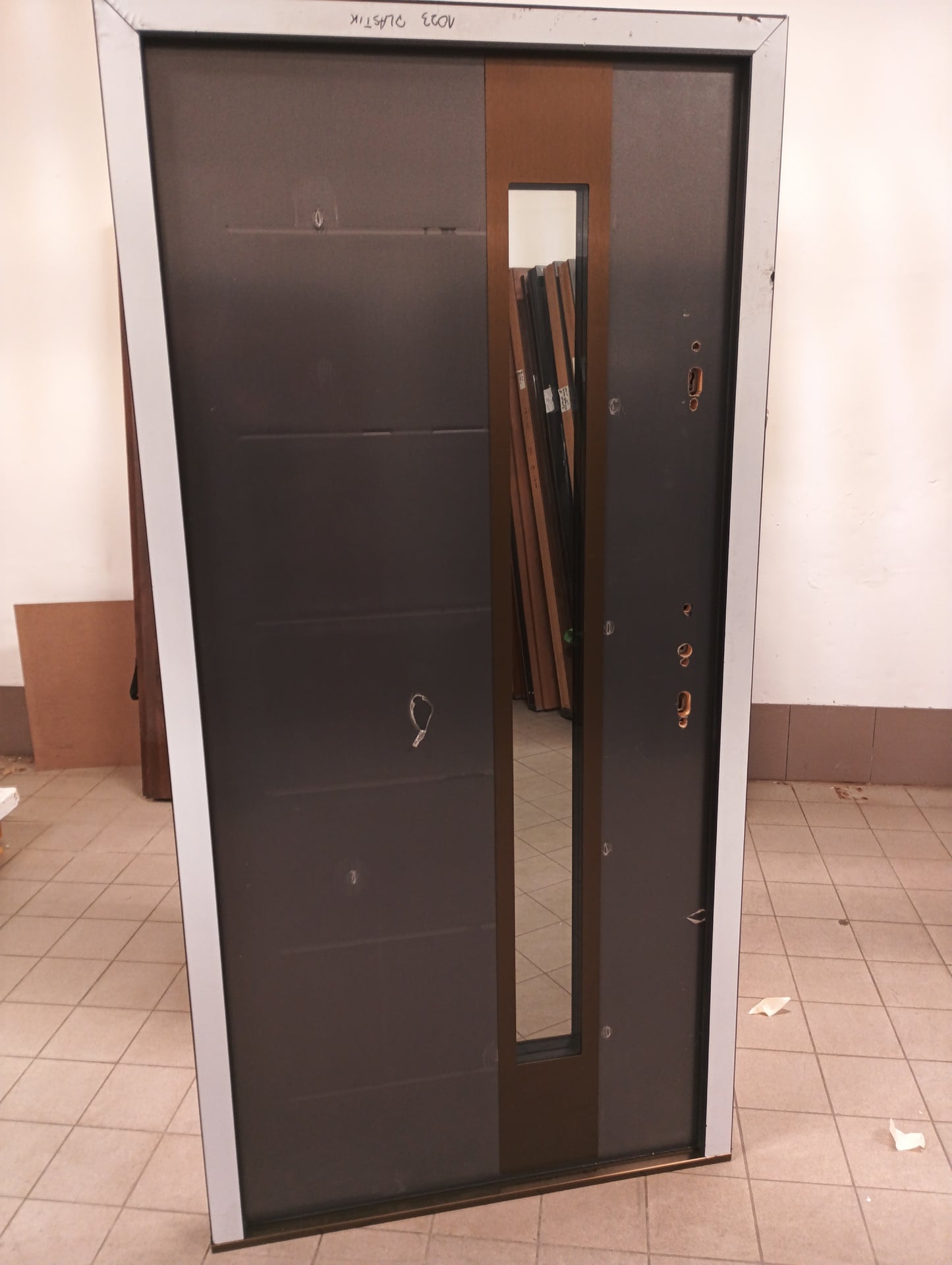 Drzwi zewnętrzne Normal Plus Astre 13B - 2 gatunek kolor ANTRACYT "90" prawe