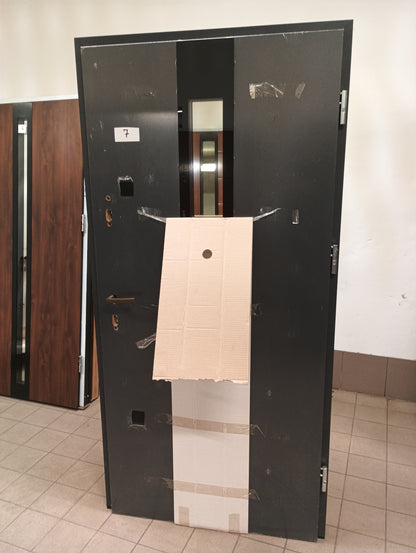 Drzwi zewnętrzne Disting Plus Olivio Glass 02 - 2 gatunek kolor ANTRACYT "90" prawe