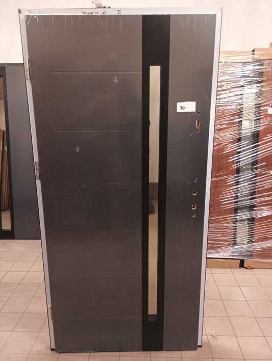 Drzwi zewnętrzne Normal Vento 12B - 2 gatunek kolor ANTRACYT "90" lewe