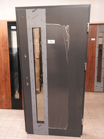 Drzwi zewnętrzne Disting Plus Otello 05B - 2 gatunek kolor ANTRACYT "90" prawe