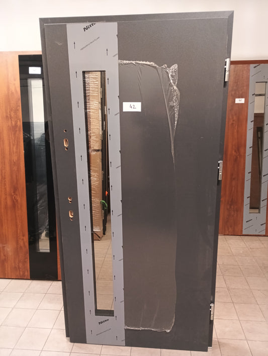 Drzwi zewnętrzne Disting Plus Otello 05B - 2 gatunek kolor ANTRACYT "90" prawe