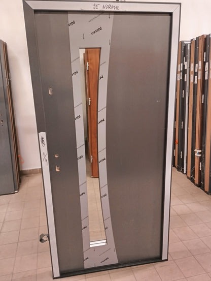 Drzwi zewnętrzne Normal Plus Otello 17B - 2 gatunek kolor ANTRACYT "90" lewe